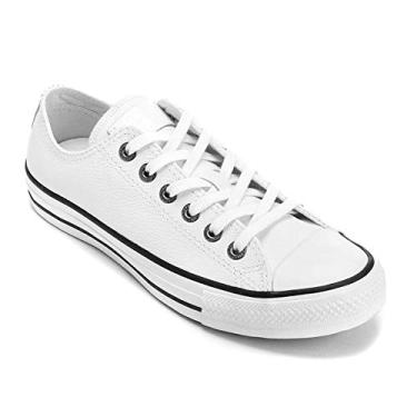 Imagem de Tênis Converse All Star Plus Size Ox - Cano Baixo, Confortável, Versátil, Original e Ideal para o Dia a Dia (Couro Branco, BR, Adulto, Numérico, 49)
