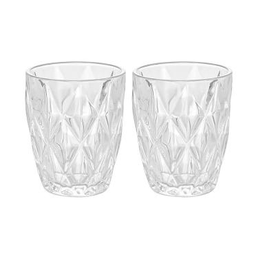 Imagem de Jogo De Copos Lyor Diamond Transparente 270ml - 2 Peças