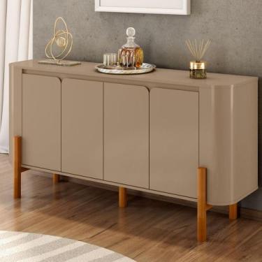 Imagem de Balcão Buffet Imbassaí 4 Portas 2 Prateleiras Fendi - Móveis Bechara, 