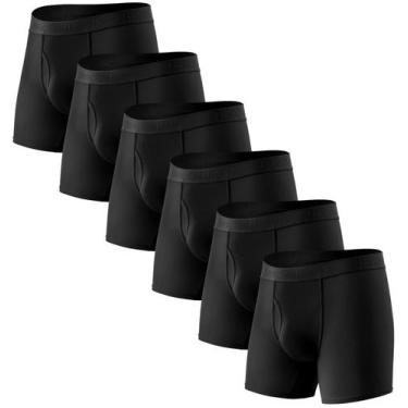 Imagem de Cuecas boxer masculinas HAVVIS Performance Bamboo Viscose Pretas L