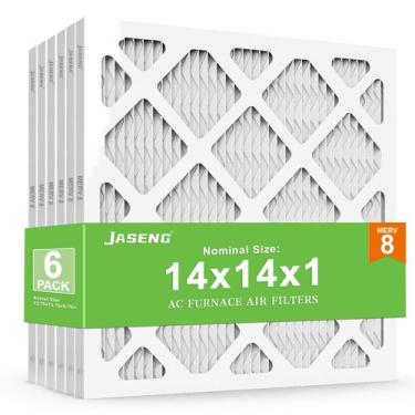 Imagem de Filtro de ar JASENG 14x14x1 MERV 8 plissado, pacote com 6