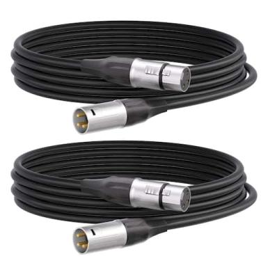 Imagem de Microfone XLR Cable Tisino macho para fêmea, pacote de 1 m 2