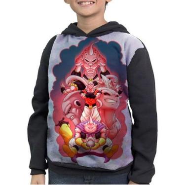 Imagem de Moletom Infantil Dragon Ball Majin Boos Niveis De Poder - smoke, Preto