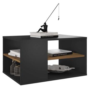 Imagem de Mesa de Centro Com Divisória Retangular Opala Preto Caemmun