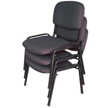 Imagem de 03 Cadeiras para Auditórios Linha Hotel Auditório Cinza