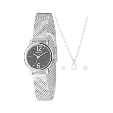 Imagem de Relógio + Colar E Brincos Orient Kit Feminino Prata