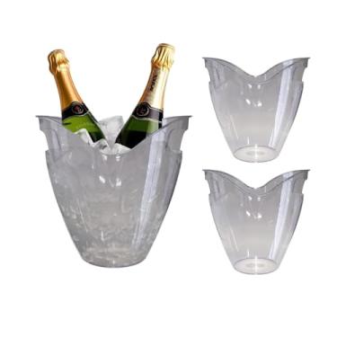 Imagem de Champanheira 3,3l 3pçs Resistente Garrafa Espumante Vinho (TRANSPARENTE)