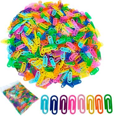 Imagem de 1000 Clips Colorido Prendedor De Papel 25 mm Plástico Kawaii Papelaria Fofa