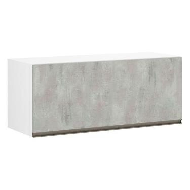 Imagem de Armário Basculante 80cm 1 Porta Branco Polar C/Concreto