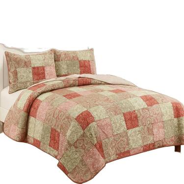 Imagem de Kit Cobre Leito Colcha Queen Boutik Dupla Face - Estampa 47 - 100% Poliéster