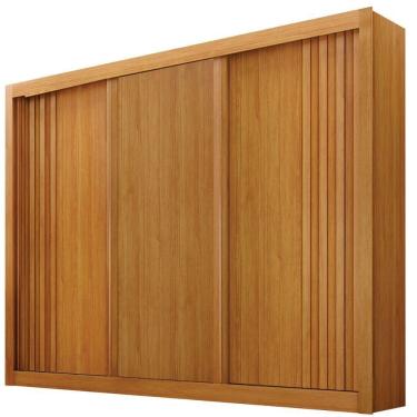 Imagem de Guarda Roupa Milano Cinamomo 3 Portas 4 Gavetas Leifer Móveis