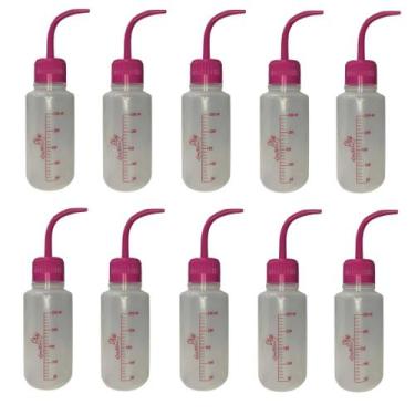 Imagem de 10 Pisseta Profissional Bico Curvo Alongamento de Cilios Sobrancelha M