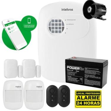 Imagem de Kit Alarme Intelbras Com 4 Sensores Sem Fio Mod. Fsk E Ook