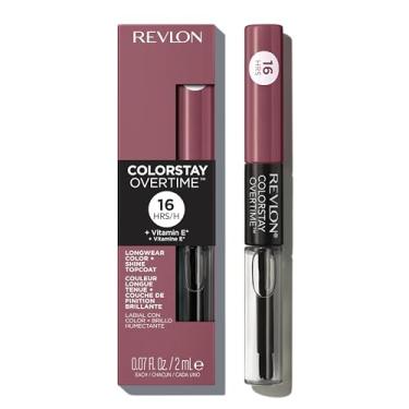 Imagem de Revlon ColorStay de horas extras Lipcolor, Dupla Terminou longwearing líquido batom claro com Gloss, com vitamina E na ameixa/Berry, Eterna Rum (370), 0,07 oz