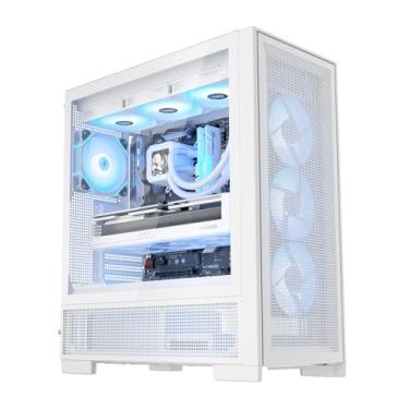 Imagem de darkFlash AIR NOVA Capa para PC E-ATX Full Tower, capa para jogos ventilada de seis lados, radiador de até 420 mm, montagem vertical GPU, conexão traseira, tipo C, alto fluxo de ar, 7 x ventoinhas PWM