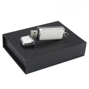 Imagem de PENDRIVE PERSONALIZADO REVESTIDO DE COURO COM USB 3.0, ACOMPANHADO DE UMA CAIXA PARA PRESENTES. (PRETO, 16, GB)
