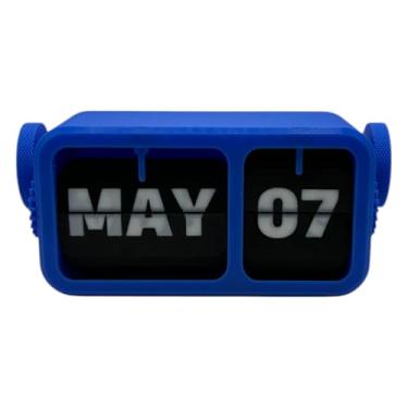 Imagem de Calendário flip perpétuo impresso em 3D – decoração de mesa moderna, exibição mensal e diária ajustável, acessório exclusivo de escritório e casa, presente feito à mão para entusiastas minimalistas e