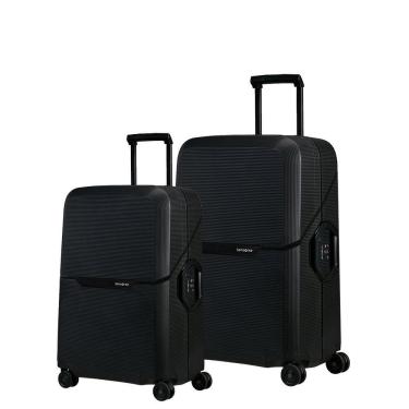 Imagem de Conjunto De Malas Magnum Eco Samsonite Polipropileno Cadeado Tsa 4 Rodas Duplas Preto P-m