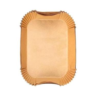 Imagem de Forro De Papel Para Air Fryer Retangular Antiaderente À Prova De Óleo 