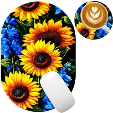 Imagem de TOEMZTFT Mouse pad pequeno, portátil, fundo de borracha antiderrapante à prova d'água, adequado para mouse sem fio, bandeja de teclado para laptop para homens e mulheres, viagens de escritório 18 x 27