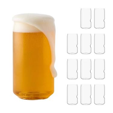 Imagem de govino Vidro inquebrável em forma de lata – Conjunto de 12, 473 ml, lavável na lava-louças, Tritan sem BPA, copos transparentes para latas de cerveja, inquebráveis para uso interno, externo, diário
