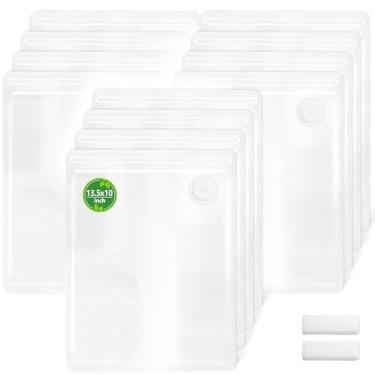 Imagem de FIRAWER Sacos seladores a vácuo reutilizáveis – Livre de BPA, sacos de armazenamento de alimentos à prova de vazamento para Sous Vide, freezer e preparação de refeições | Compatível com a maioria dos