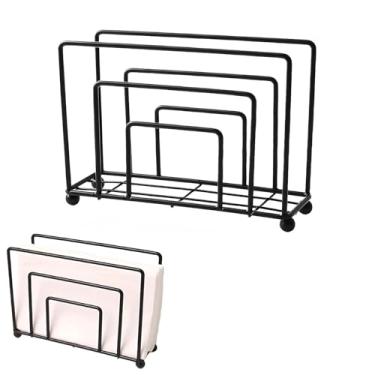 Imagem de Porta-guardanapos de metal moderno – Dispensador de mesa preto para cozinha, jantar, uso interno e externo