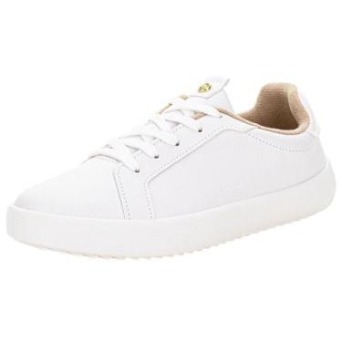 Imagem de Tênis feminino casual moleca 5830101, Branco, Bege, 36