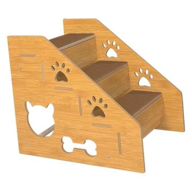 Imagem de Ｂｅｓｇａ Escada para Cães e Gatos com Degraus, Acessórios para Animais de Estimação, Antiderrapante, Leve e Versátil, Ideal para Casa, Cama Alta, Sofá Carro, 3 Camadas