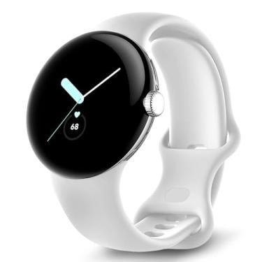 Imagem de Pulseiras de silicone para Google Pixel Watch 3/2/1 de 41 mm para homens e mulheres, pulseira esportiva de silicone macio ajustável à prova d'água para Google Pixel Watch 3, 2 e 1