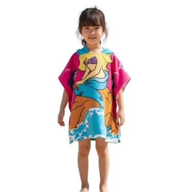 Imagem de Toalha Infantil com Capuz  Estampas Divertidas  Praia, Piscina e Banho