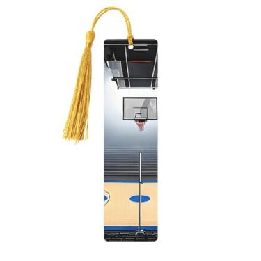 Imagem de Marcadores de página de madeira personalizados com estampa de basquete, acessórios exclusivos para homens e mulheres, atendem a todas as necessidades dos amantes de livros