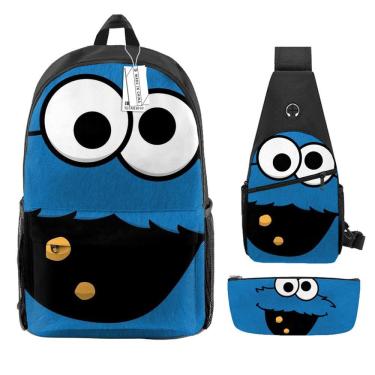 Imagem de Conjunto de mochilas Frogs Anime, 3 peças para mochila escolar infantil