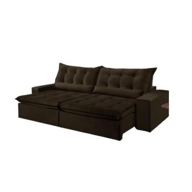 Imagem de Sofá Montebello Retrátil e Reclinável 290cm com Pillow e Molas Ensacad