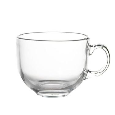 Imagem de Copo de café da manhã de 450 ml transparente criativo caneca de café chá bebidas sobremesa café da manhã copo de leite canecas de vidro alça de bebidas