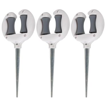 Imagem de Acouto Suporte para Espigão de Mangueira de Jardim Com Design de Rolo Superior - Estaca de Suporte para Mangueira de Gramado Fácil Posicionamento e de Canteiros de Flores e Grama - Leve e Resistente