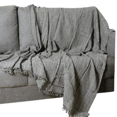 Imagem de Kit 2x Manta Pra Sofá Gigantes Tipo Capa 100% Algodão Grande 2,40 x 1,80 Proteção Decoração(2x Cinza Mesclado)
