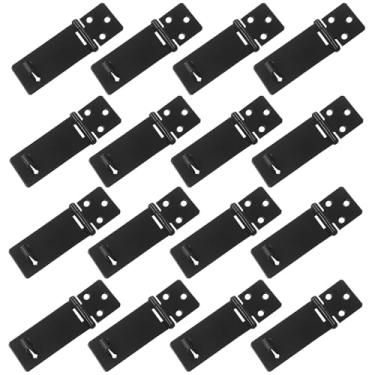 Imagem de Bivethoi Pacote com 16 trinco de ferrolho preto de 6 cm, cadeado de segurança, trava deslizante para porta, fechaduras de portão para cerca de madeira/gaiola de animais de estimação/armário/janela