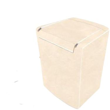 Imagem de Capa para Máquina de Lavar com Tampa em PVC, Tamanho M, Cor Bege, 100% PVC, Proteção contra Poeira e Sol, 62x80x62cm