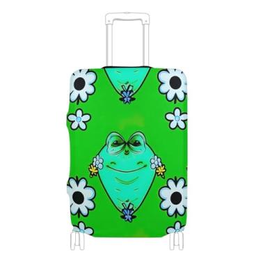 Imagem de Joisal Capas de bagagem de flores para proteção de mala verde engraçado alienígenas viagem férias essenciais, P, serve para capa de 45 a 50 cm, Aliens engraçados verdes, XL 29-32 in, Capa de mala