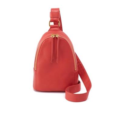 Imagem de HOBO Bolsa tiracolo feminina de couro samambaia, conversível para tiracolo, Argila vermelha, One Size