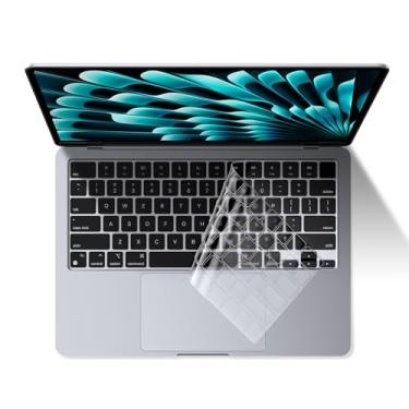 Imagem de 2 peças de capa de teclado premium, protetor ultrafino, compatível com MacBook Pro 35.6 cm M5 e 35.6 cm/40.6 cm M4/M3/M2/M1 Pro/Max Chip; MacBook Air 38.1 cm/34.5 cm M4/M3/M2 Chip, 2025-2021 EUA (ANSI