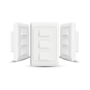 Imagem de Interruptor Inteligente Wi-Fi 3 Teclas Branco AGL – Controle por App e Assistentes de Voz