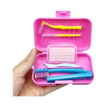 Imagem de Kit De Escova Ortodôntica Com Escova Interdental, Raspador De Língua E