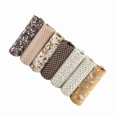 Imagem de GLOGLOW Outras Necessidades Diárias Domésticas Quadrados, 7 Peças, Série café, 100% Algodão, 9,8 X 9,8 Polegadas, para Acolchoamento e Confecção de Tecido de Algodão Pré-cortado Nan (25 * 25)