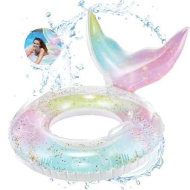 Imagem de Boia Colorida Gigante Asas Grande Piscina Inflável Gliter - Summer Ver