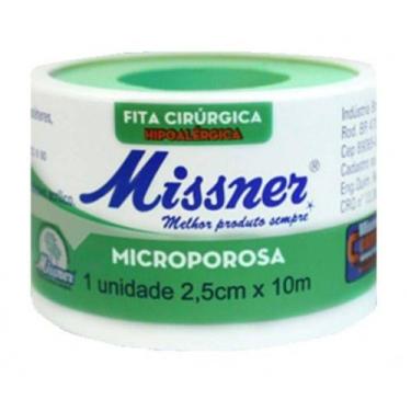 Imagem de Fita Microporosa Missner 2,5cm x 10 metros - Esparadrapo