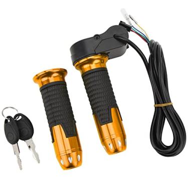 Imagem de RiToEasysports Punho do Acelerador de Bicicleta, 1 par de Guiador de Acelerador de 12V-99V Com Instruções de Instalação para Scooter de Bicicleta Elétrica (Ouro)