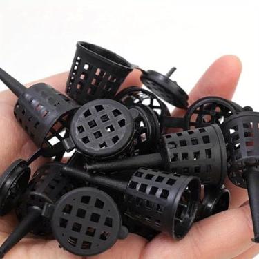 Imagem de 50 cestas de fertilizante para plantas, caixa de plástico para berçário, vasos automáticos com tampa, bug, bonsai, portátil, caixa de ferramentas