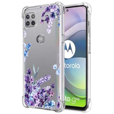 Imagem de FollmeAir Capa para Moto One 5G Ace, Capa para Moto G 5G, Slim Flexível TPU para Meninas Mulheres Airbag Amortecedor Borracha Amortecedor Capa de Silicone Macio Apto para Motorola Moto One 5G Ace